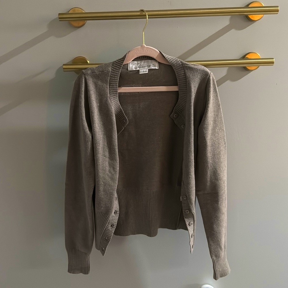 Oatmeal colored cardigan